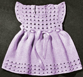 Baby Girls Party Dress Knitting Pattern Sz 1-2