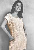 Dress or Beach Cover-up Knitting Pattern Sz 10-16