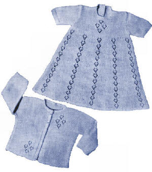 Baby Dress and Jacket Knitting Pattern