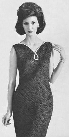 Sleeveless Fitted Dress Knitting Pattern Bust 32-38