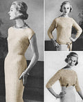 Fitted Dress with Jacket & Blouse Knitting Pattern Bust 32-36