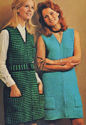 Sleeveless Dress Knitting Pattern Bust 32-40