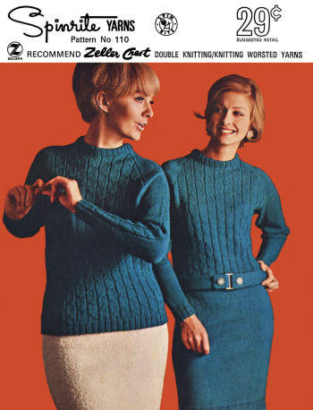Fitted Dress or Sweater Knitting Pattern 34-40
