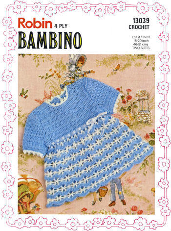 Baby Dress with Lacy Skirt Crochet Pattern