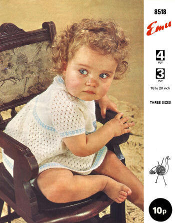 Baby Dress & Knickers Knitting Pattern Sz 12-24 mos