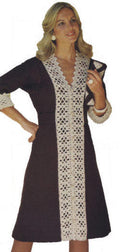 Dress with Lace Border Knitting Crochet Pattern 34-40