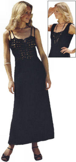 Long Evening Dress Knitting Crochet Pattern 32-38