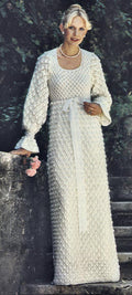 Wedding Dress or Evening Gown Knitting Pattern Bust 32-42