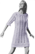 Pullover Lace Dress Crochet Pattern Sz 10-16