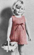 Girls Sleeveless Dress Crochet Pattern Sz 1-7