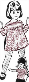 Girls Dress and Sweater Knitting Pattern Sz 2-12