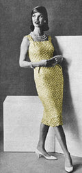 Cocktail Dress Crochet Pattern Sz 12-16