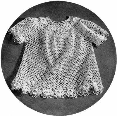 Baby Girls Irish Crochet Dress Pattern Sz 1 & 2