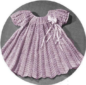 Baby Girls Pleated Dress Crochet Pattern Sz 1 & 2