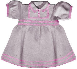 Girls Dress Knitting Pattern Sz 2