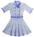 Girls Pleated Look Dress Knitting Pattern Sz 8 & 10