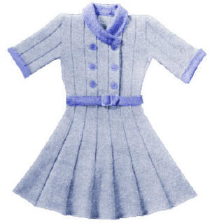 Girls Pleated Look Dress Knitting Pattern Sz 8 & 10