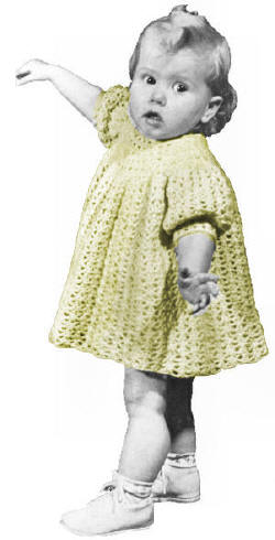 Girls Lacy Dress Crochet Pattern Sz 3