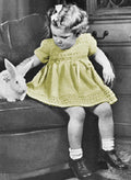 Girls Dress with Border Knitting Pattern Sz 3