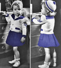 Girls Sailor Dress & Hat Knitting Pattern Sz 2