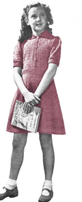Girls Pattern Stitch Dress Knitting Pattern Sz 8-12