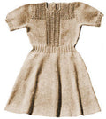 Girls Patterned Yoke Dress Knitting Pattern Sz 8-12