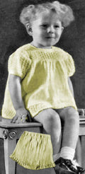 Girls Dress & Panties Knitting Pattern Sz 2