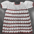 Girls Dress with Ripple Stripes Knitting Pattern Sz 4