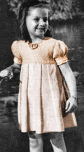 Girls Dress with Smocked Top Knitting Pattern Sz 6