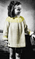 Girls Dress with Smocked Yoke Knitting Pattern Sz 4