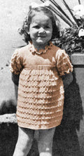 Girls Dress with Ruffles Knitting Pattern Sz 2