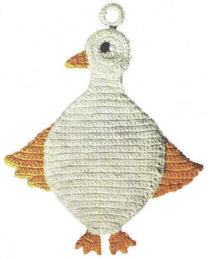 Duck Trivet or Pot Holder Crochet Pattern