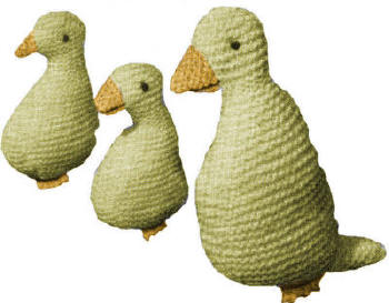Duck and Ducklings Stuffed Toys Knitting Pattern