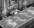 Eagle and Motto Table Runner Filet Crochet Pattern