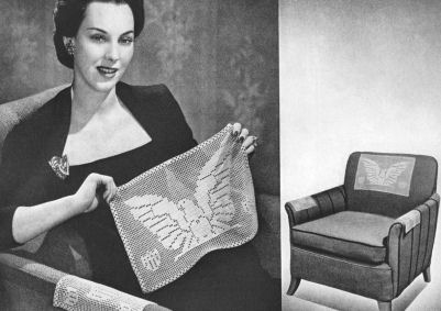 Eagle Chair Set Filet Crochet Pattern