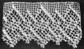 Popcorn & Picot Edging Crochet Pattern