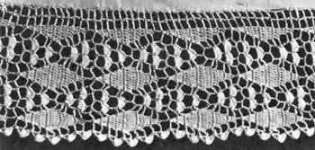 V-Stitch over Shell Edging Crochet Pattern