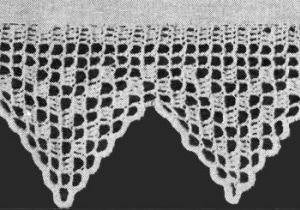 Scalloped Edging Filet Crochet Pattern