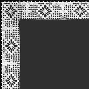 Cross and Star Edging Filet Crochet Pattern