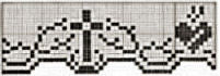 Cross & Heart Edging Filet Crochet Pattern