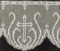 Cross and Palm Edging Filet Crochet Pattern