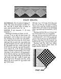 Diamond Block Edging Filet Crochet Pattern