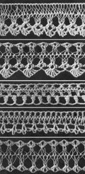 Edgings & Insertion Hairpin Lace & Crochet Pattern