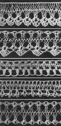 Edgings & Insertion Hairpin Lace & Crochet Pattern