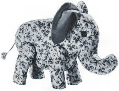 Elephant Stuffed Toy Sewing Pattern