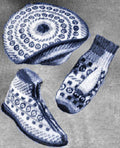 Fair Isle Beret, Mitts, Nomad Slippers Knitting Pattern