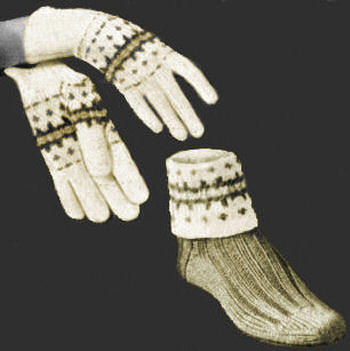 Fair Isle Gloves and Socks Knitting Pattern