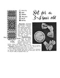 Girls Fair Isle Beret, Scarf Gloves Knitting Pattern Sz 3-4