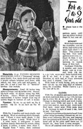 Girls Fair Isle Hat, Scarf Gloves Knitting Pattern Sz 7-9