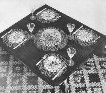 Filigree Doily Table Setting Crochet Pattern